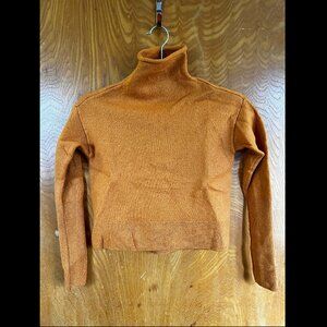 Aritzia Wilfred Cropped Mock Neck Sweater Merino Wool Sweater
